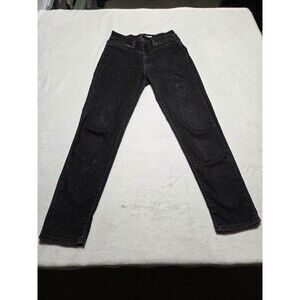 Levis 721 Jeans Women's Tag Size 27 Black Skinny Ankle High Rise Zip Pockets